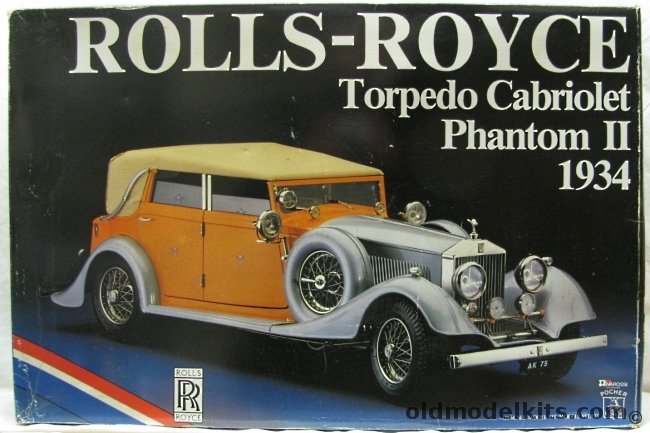 Pocher 1/8 1934 Rolls Royce Torpedo Cabriolet Phantom II - Four-Door Convertible, K75 plastic model kit